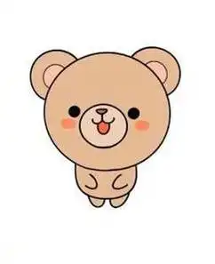 简笔画-小熊彩色图片小熊简笔画带颜色_小熊头像简笔画卡通小熊吃蜂蜜