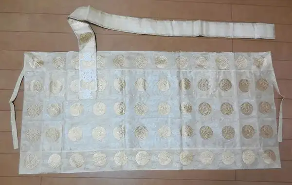 日莲宗(法华宗) 夏用五条袈裟 金纹 僧侣仏教仏具法衣袈裟 ジャンク品