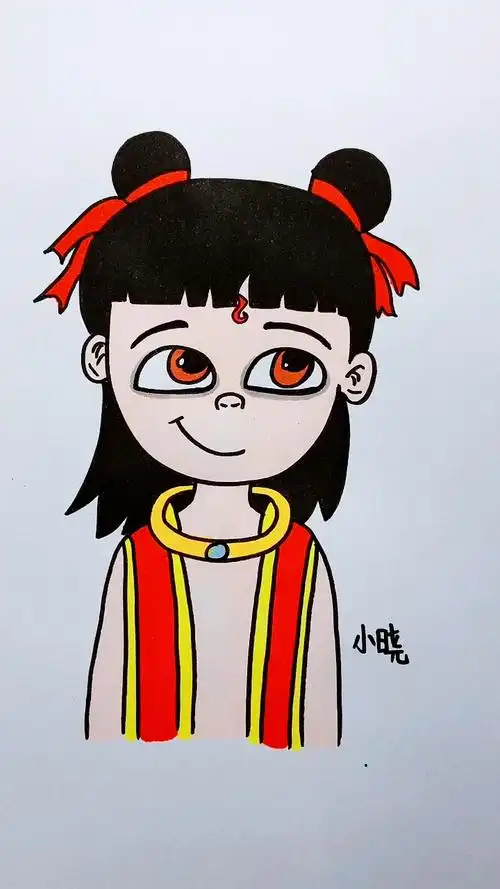 画画原来如此简单#简笔画哪吒