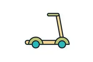 一步一步教我画滑板车简笔画