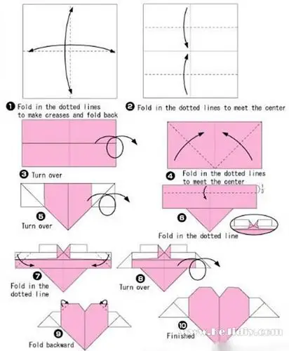 手工折纸爱心天使