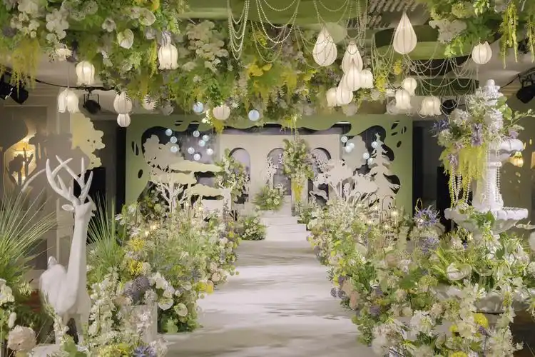 牛油果色森系婚礼万物生长