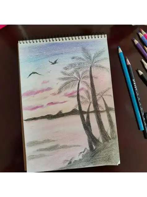 彩铅风景画简单彩铅风景画简单初学者