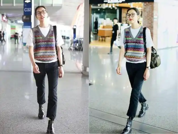 刘雯还嫌自己不够高?1米78的身高还要穿短款t恤,看着更显高了