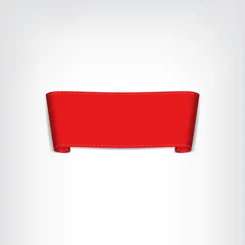 矢量红色纸质空白横幅设计