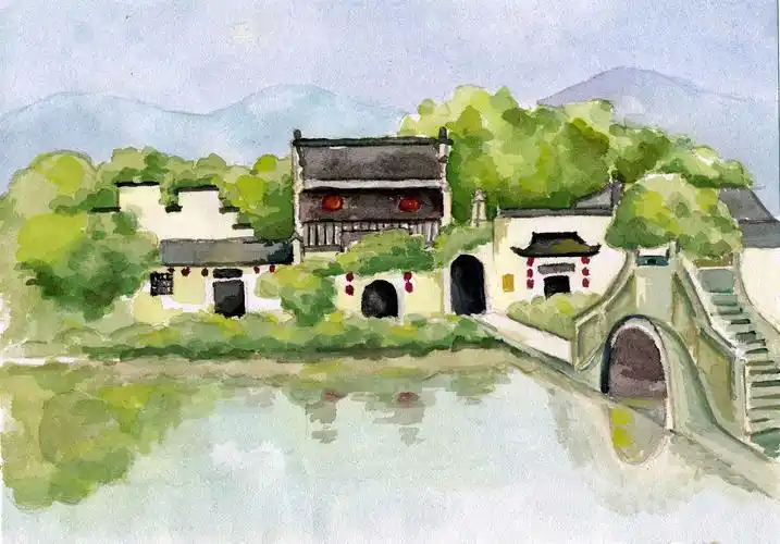 安徽宏村——手绘|插画|创作习作|aprilzzz - 原创作品 - 站酷 (zcool