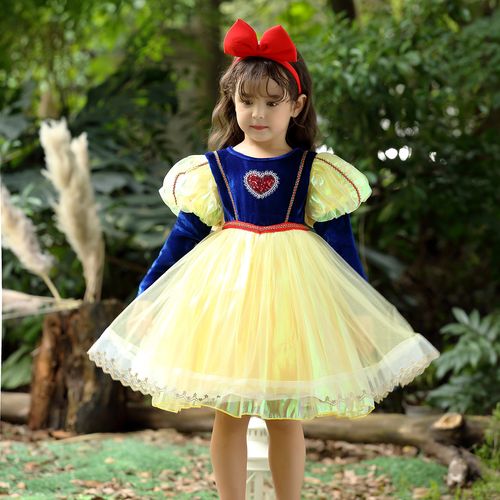 女童白雪公主连衣裙圣诞节儿童小女孩洋气蓬蓬生日礼服连衣裙