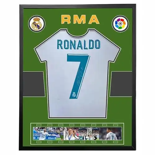 17-18 皇马 #c罗 罗纳尔多亲笔签名足球服球衣含证书# - 抖音