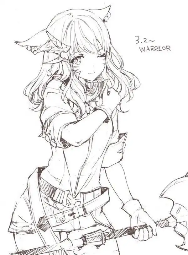 铅笔动漫人物插画作品欣赏,铅笔手绘漫画人物插画