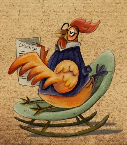 读报的鸡|插画|插画习作|焦时雨 - 原创作品 - 站酷 (zcool)