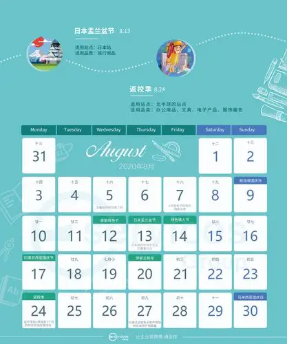 2020年8月份跨境电商营销热点合集!