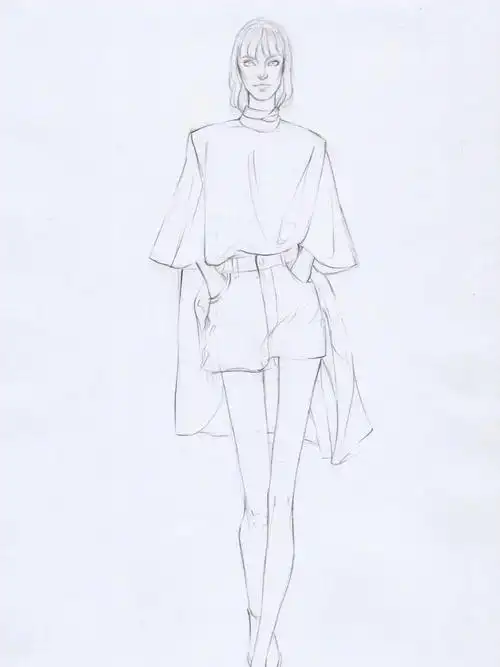 马克笔服装设计效果图手绘步骤教程