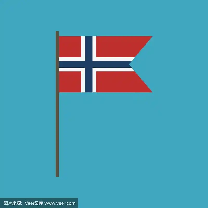 挪威国旗图标在平面设计