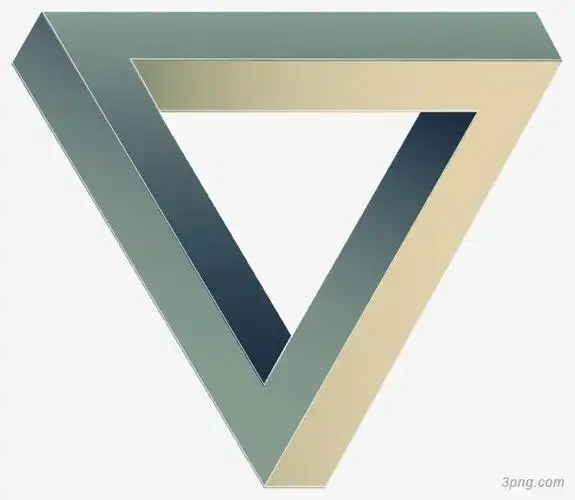 矢量手绘错觉三角形