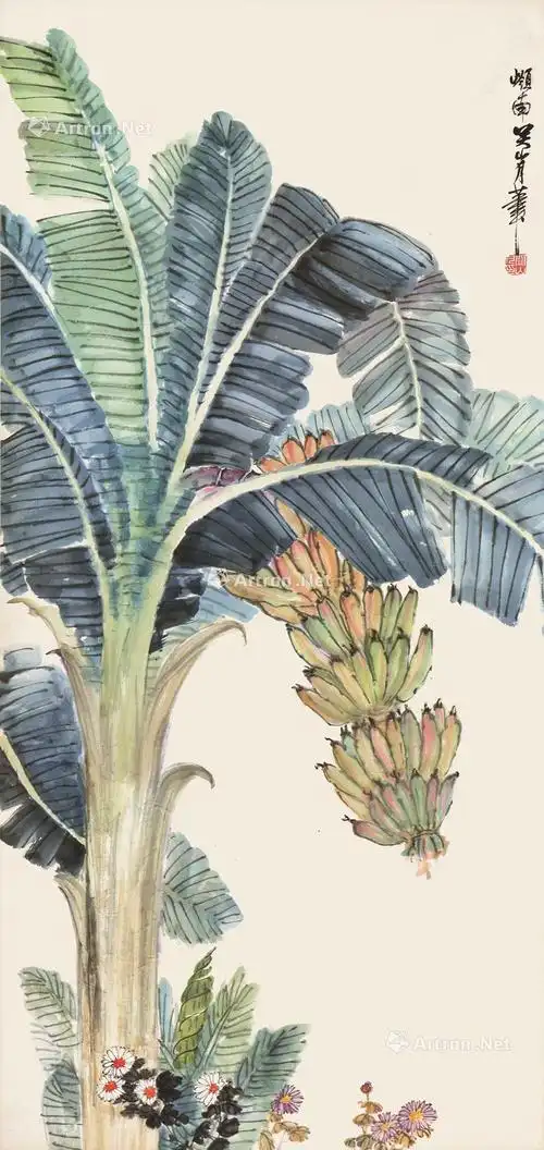 0601 芭蕉 立轴 纸本