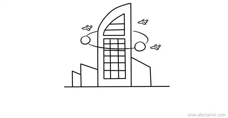 未来建筑简笔画画法科技城市简笔画三年级未来的建筑简笔画未来世界