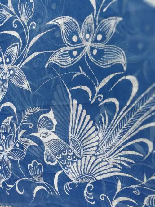 丹寨苗族蜡染围巾定制棉麻薄款春夏秋冬花鸟图案苗族蜡染