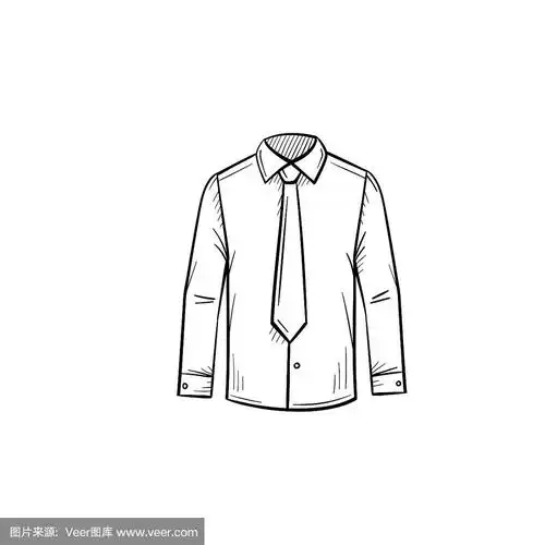 商业衬衫手绘草图图标