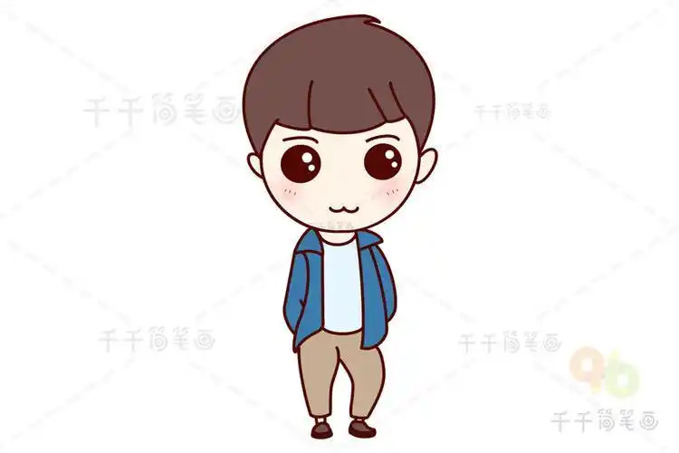 男孩简笔画 简单帅气人物简笔画图片大全男生图片动漫人物的男生帅气