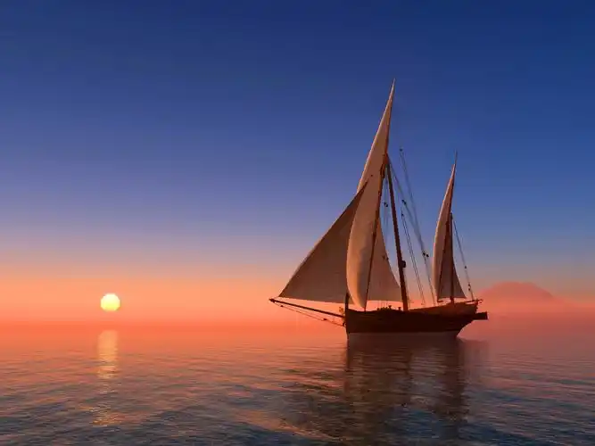 壁纸 海,帆船,日落 2880x1800 hd 高清壁纸, 图片, 照片