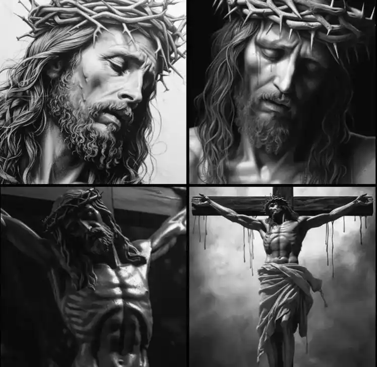 贵阳纹身-欧美写实纹身手稿|耶稣