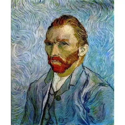 名画转插画喝奶茶系列04梵高头像奶茶插画ipadipadpro