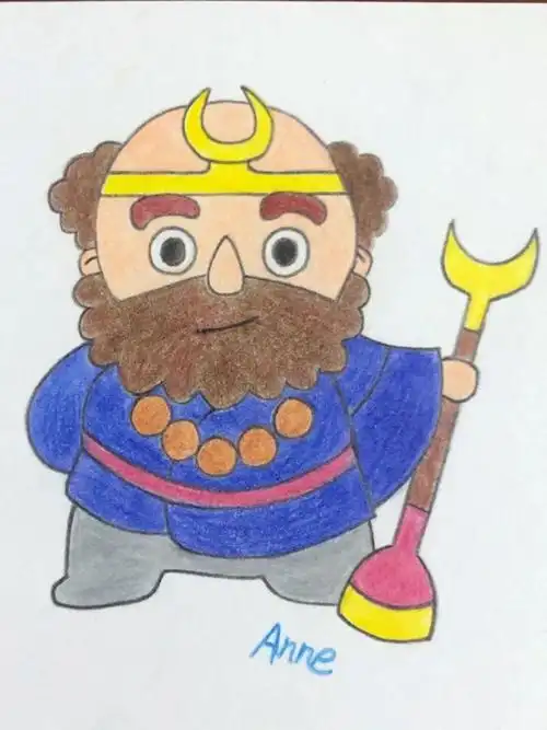 q版沙和尚简笔画卡通人物 这是西游记系列了先画了沙和尚觉得他