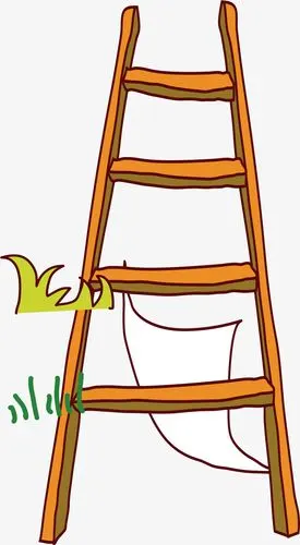 手绘卡通梯子图案