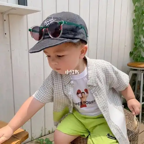 两岁男宝宝搭配#_宝宝搭配_帽子_衬衫_母婴_婴童时尚