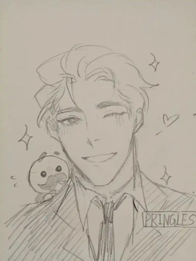 今日份手绘叔叔#品客大叔 #手绘 #抖音图文来了 - 抖音