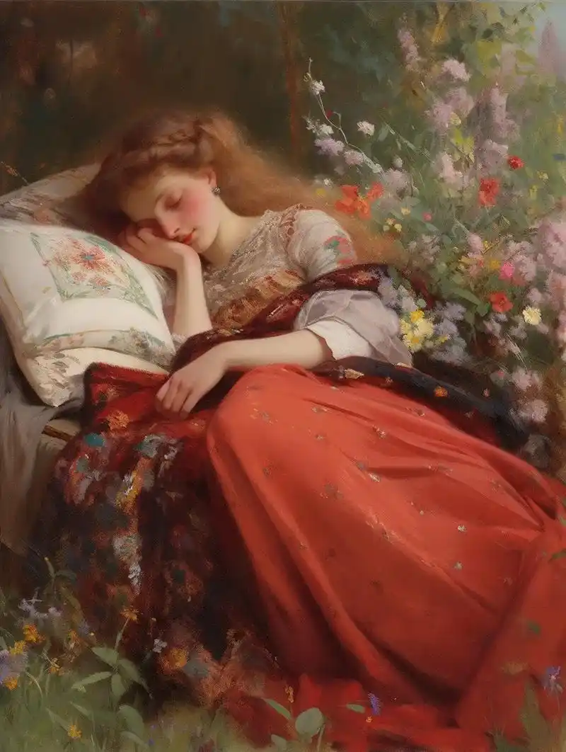 油画———慵懒的午后.最喜欢的日常🌹  #唯美意境 #油画 - 抖音