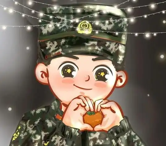 图军人头像卡通女生退役军人卡通情侣头像军人女生卡通头像图片大全