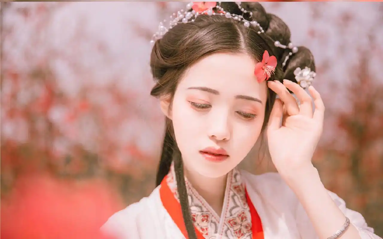 古风汉服美女淡雅迷人写真桌面壁纸高清大图预览1920x1200_美女壁纸