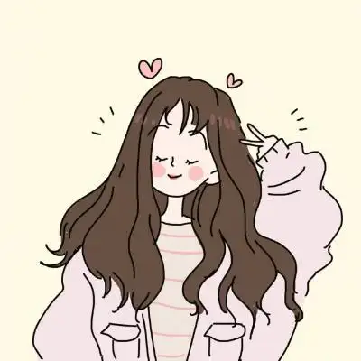 手绘头像女生唯美简约少女的日常
