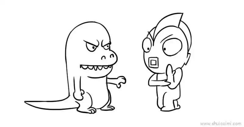 奥特曼打怪兽儿童画怎么画 奥特曼打怪兽简笔画好看