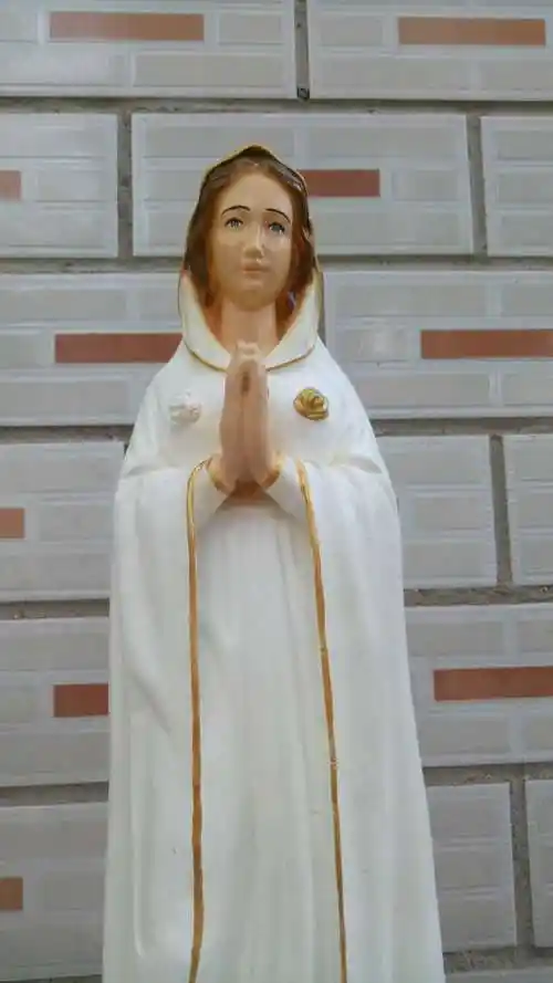 天主教圣像 玄义玫瑰圣母 树脂 雕塑 教堂 家庭 摆件50cm