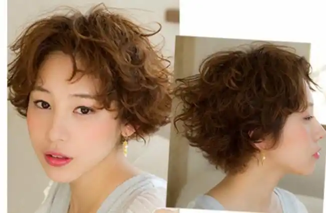 女人齐耳卷发蓬松烫发发型图片用齐耳烫发打造时尚洋气气质