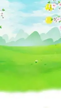 绿色卡通h5背景