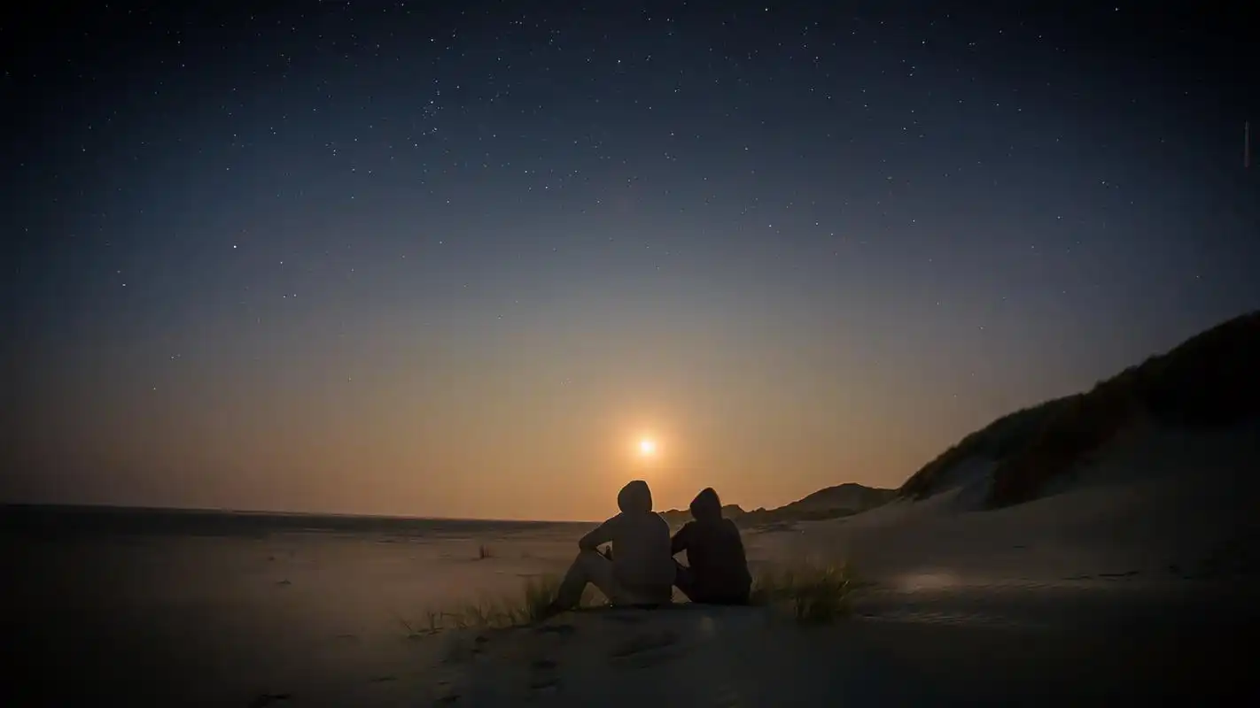 甜美情侣背影唯美高清桌面壁纸