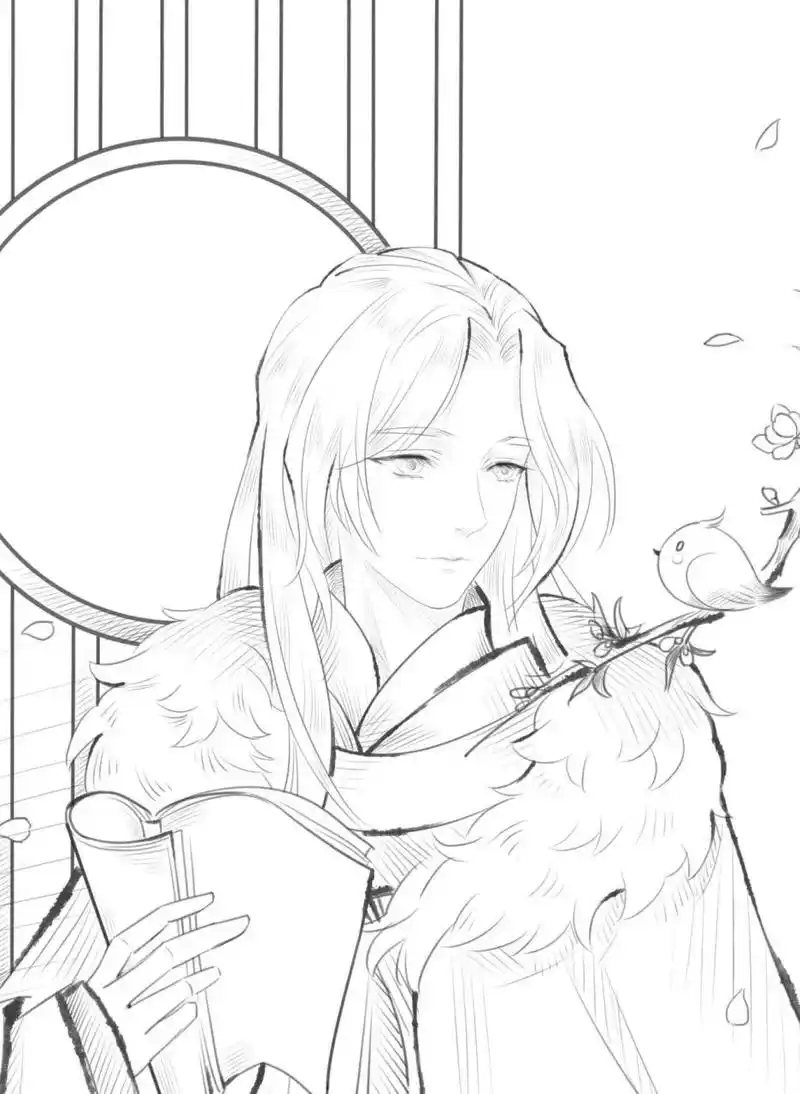 插画学习分享‖古风人物手绘素材 《盛世蓝颜》古风美男漫画技法