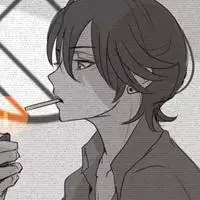抽烟动漫个性手绘男头//男生抽烟的动作,很性感很帅气_微信头像图片