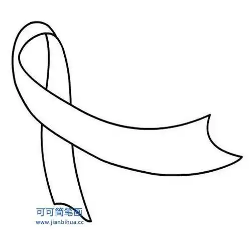 长长的红丝带简笔画 简笔画图片大全-蒲城教育文学网