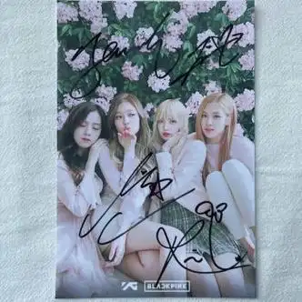 博桐梦全光辰blackpink笔签名照lisa朴彩英rose金智妮jennie金智秀