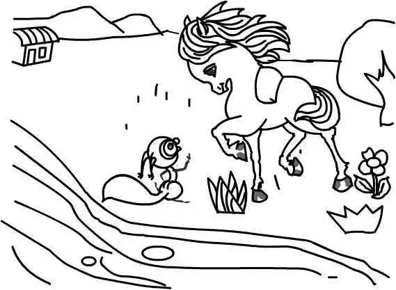 怎么画小马过河