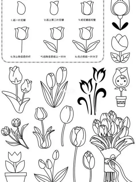 花卉简笔画花卉简笔画图片大全