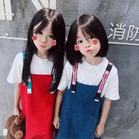 可爱萌娃闺蜜姐妹头像