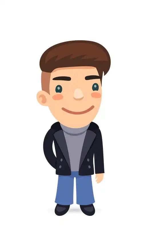 矢量卡通时尚男孩