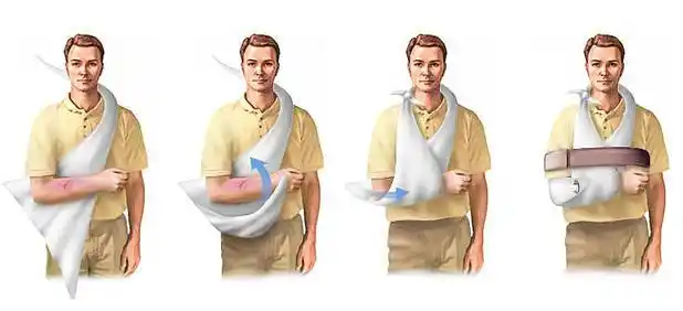 家用纯棉三角巾 印红十字会培训急救包配件 100*100*140cm 系绳