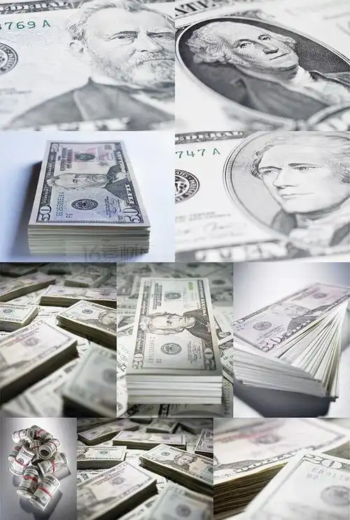 美元钞票特写高清图片