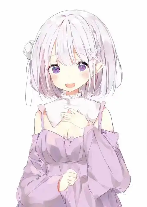 艾米莉亚碳二次元动漫美少女萌妹子短发银发精灵壁纸